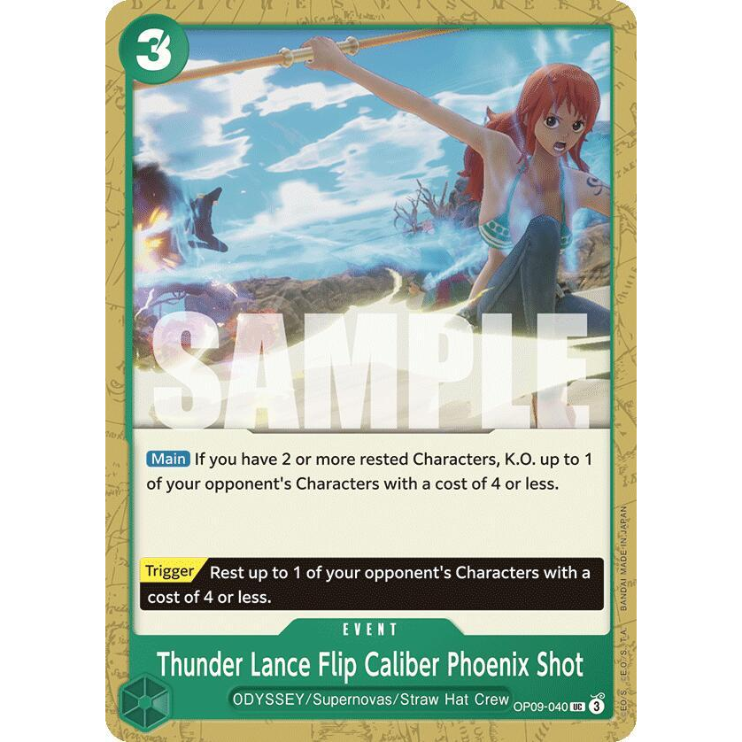 OPCG [OP09-040 UC] Thunder Lance Flip Caliber Phoenix Shot