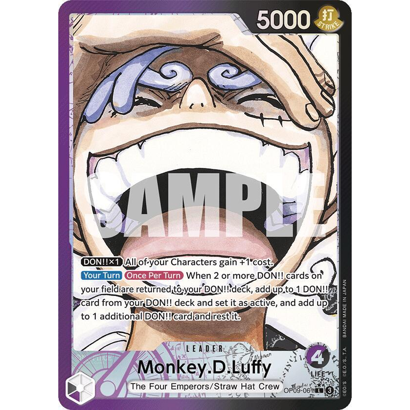 OPCG [OP09-061 L] Monkey.D.Luffy (Alternate Art)