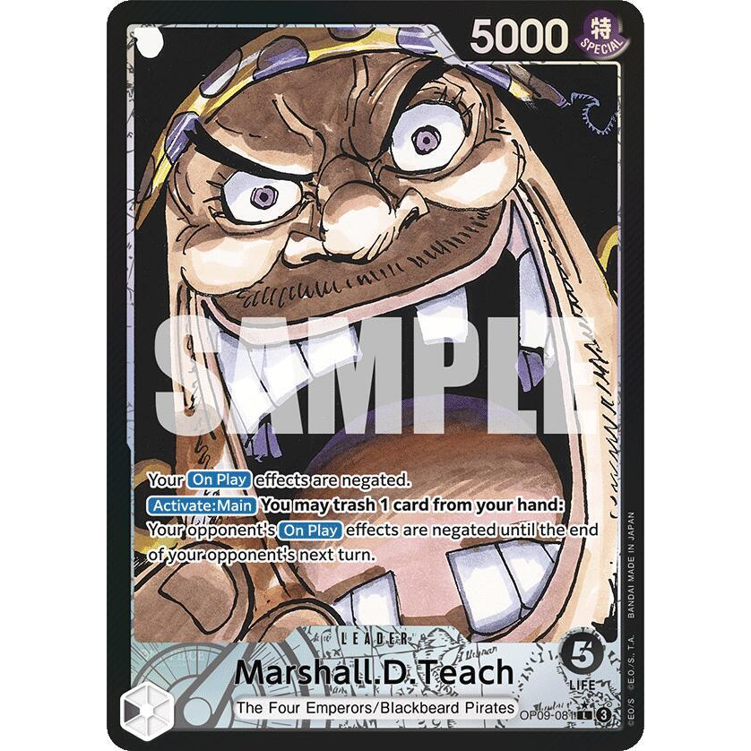 OPCG [OP09-081 L] Marshall.D.Teach (Alternate Art)