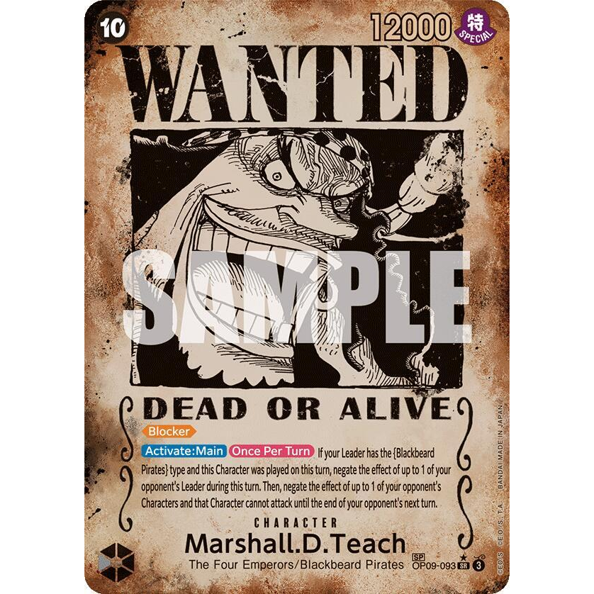 OPCG [OP09-093 SR] Marshall.D.Teach (Wanted Poster)