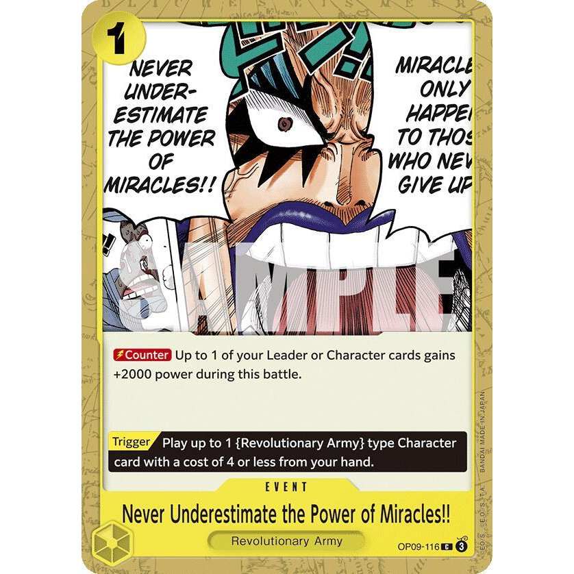 OPCG [OP09-116 C] Never Underestimate the Power of Miracles!!