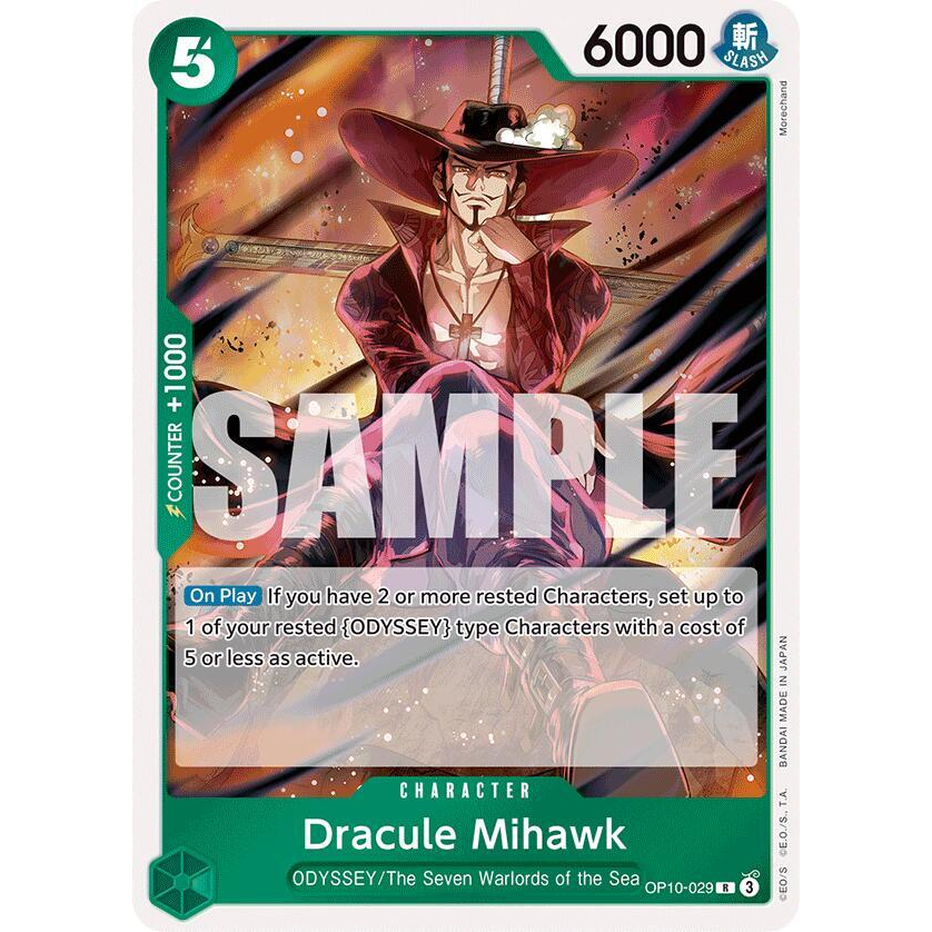 OPCG [OP10-029 R] Dracule Mihawk