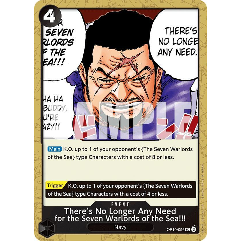 OPCG [OP10-096 UC] There's No Longer Any Need for the Seven Warlords of the Sea!!!