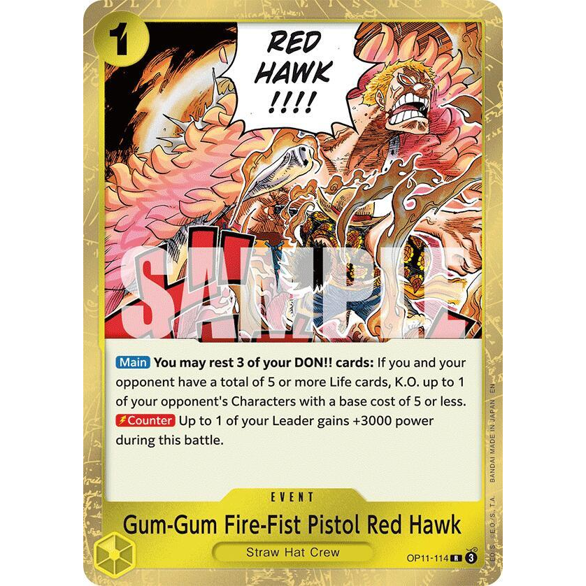 OPCG [OP11-114 R] Gum-Gum Fire-Fist Pistol Red Hawk