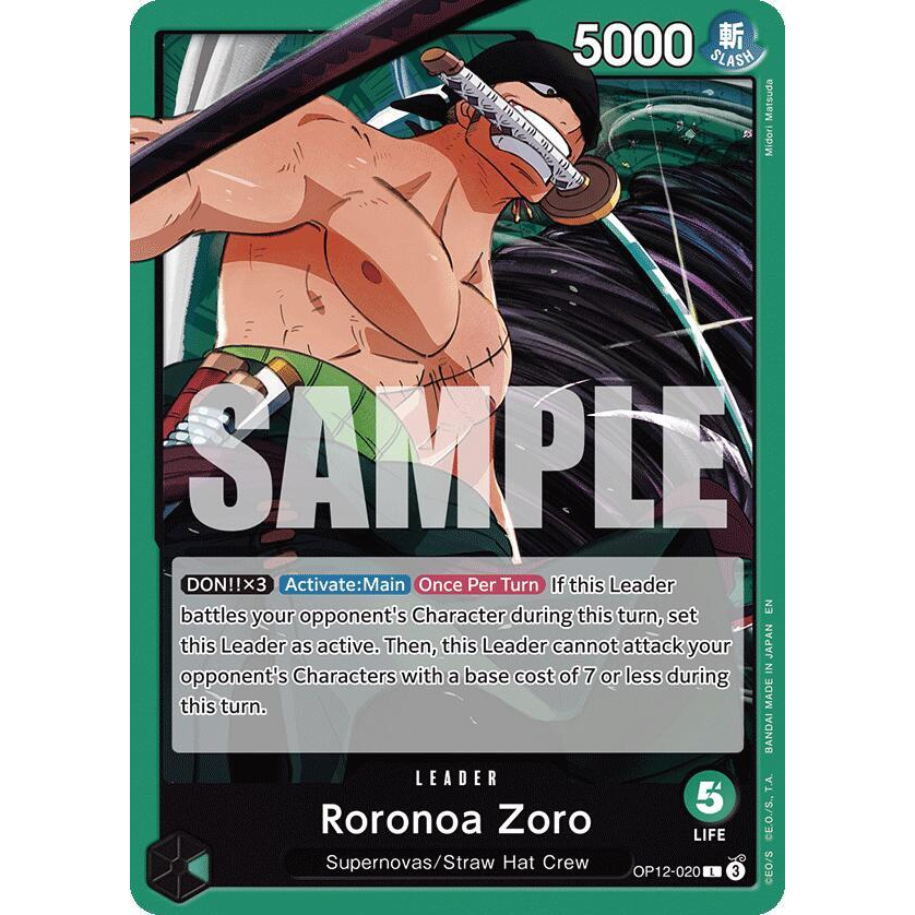 OPCG [OP12-020 L] Roronoa Zoro