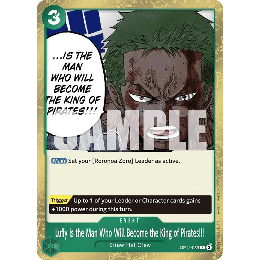 OPCG [OP12-039 R] Luffy Is the Man Who Will Become the King of Pirates!!!