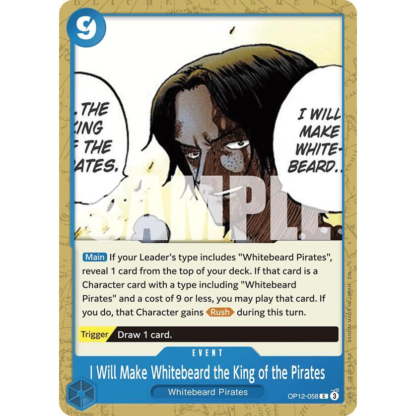 OPCG [OP12-058 C] I Will Make Whitebeard the King of the Pirates
