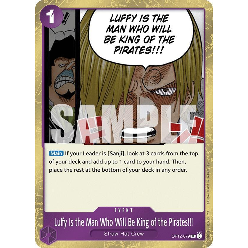 OPCG [OP12-079 R] Luffy Is the Man Who Will Be King of the Pirates!!!