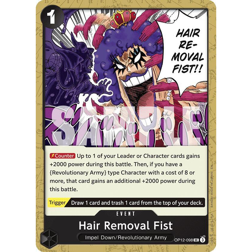 OPCG [OP12-098 UC] Hair Removal Fist