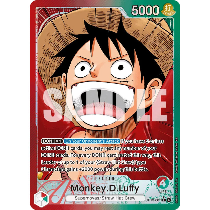 OPCG [OP13-001 L] Monkey.D.Luffy (Alternate Art)