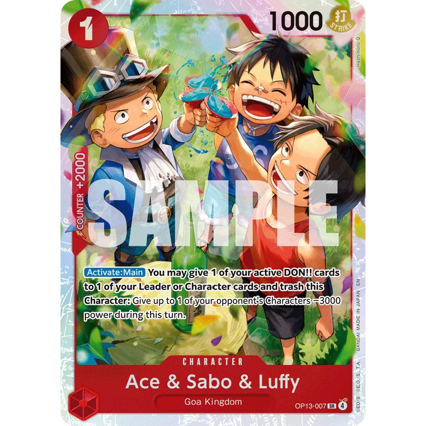 OPCG [OP13-007 SR] Ace & Sabo & Luffy