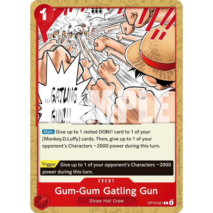 OPCG [OP13-021 C] Gum-Gum Gatling Gun