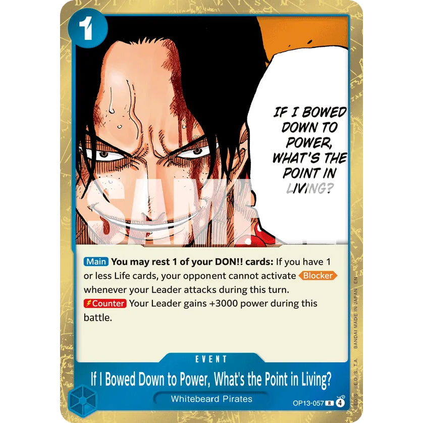 OPCG [OP13-057 R] If I Bowed Down to Power, What's the Point in Living?