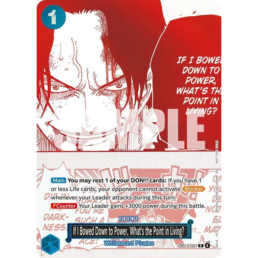 OPCG [OP13-057 R] If I Bowed Down to Power, What's the Point in Living? (3rd Anniversary Treasure Campaign Pack)