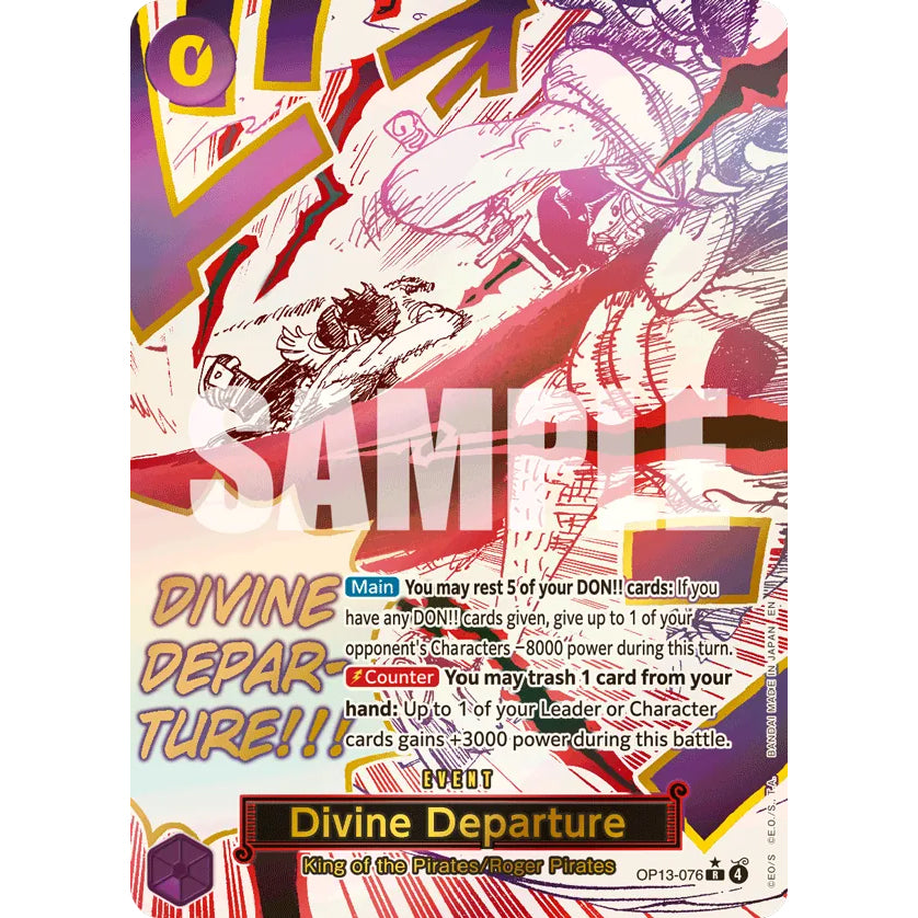 OPCG [OP13-076 R] Divine Departure (Alternate Art)