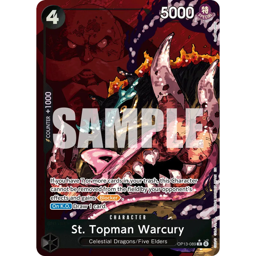 OPCG [OP13-089 R] St. Topman Warcury (Alternate Art)