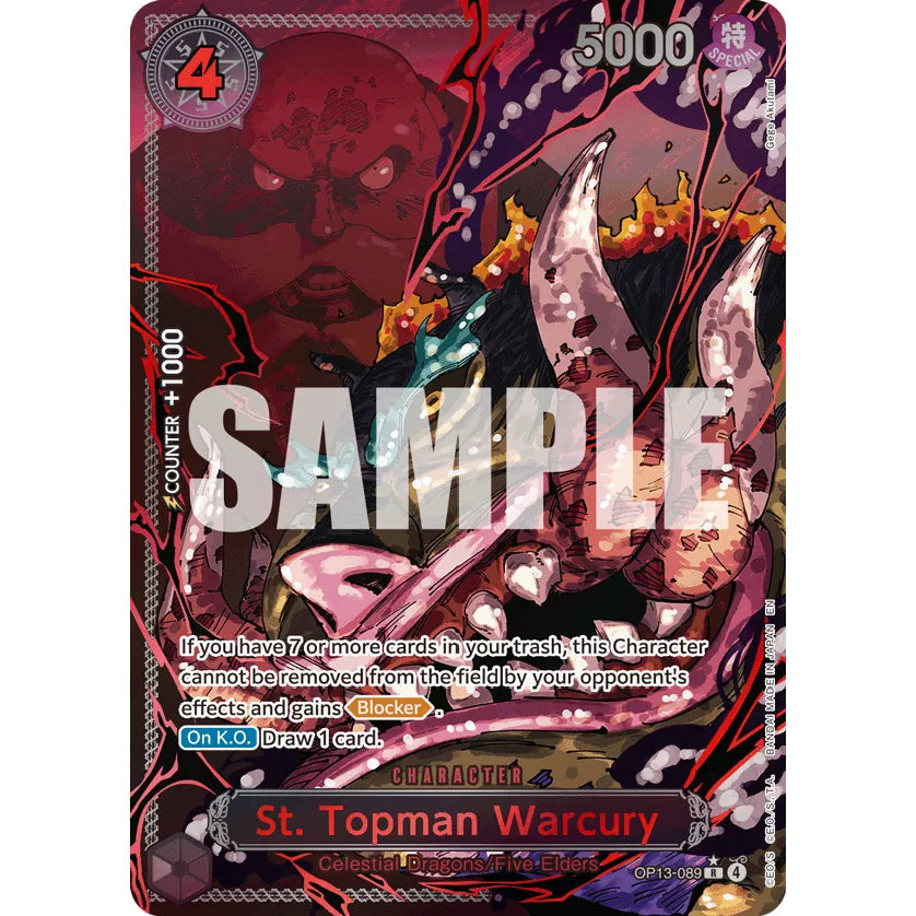 OPCG [OP13-089 R] St. Topman Warcury (Parallel)