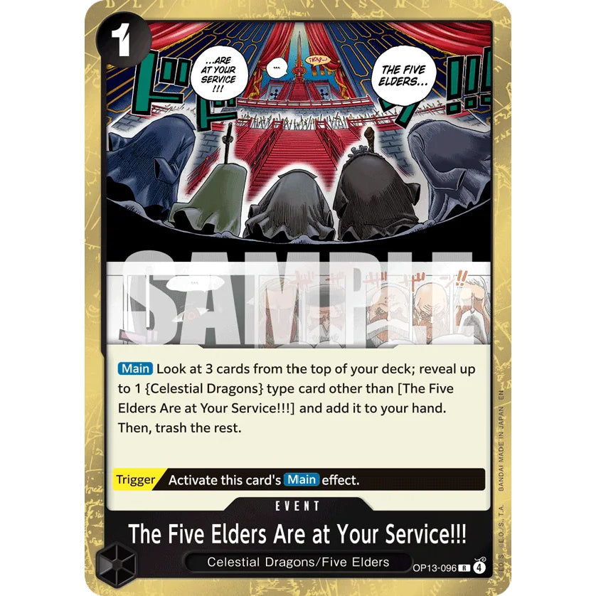 OPCG [OP13-096 R] The Five Elders Are at Your Service!!!