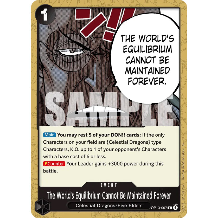 OPCG [OP13-097 C] The World's Equilibrium Cannot Be Maintained Forever