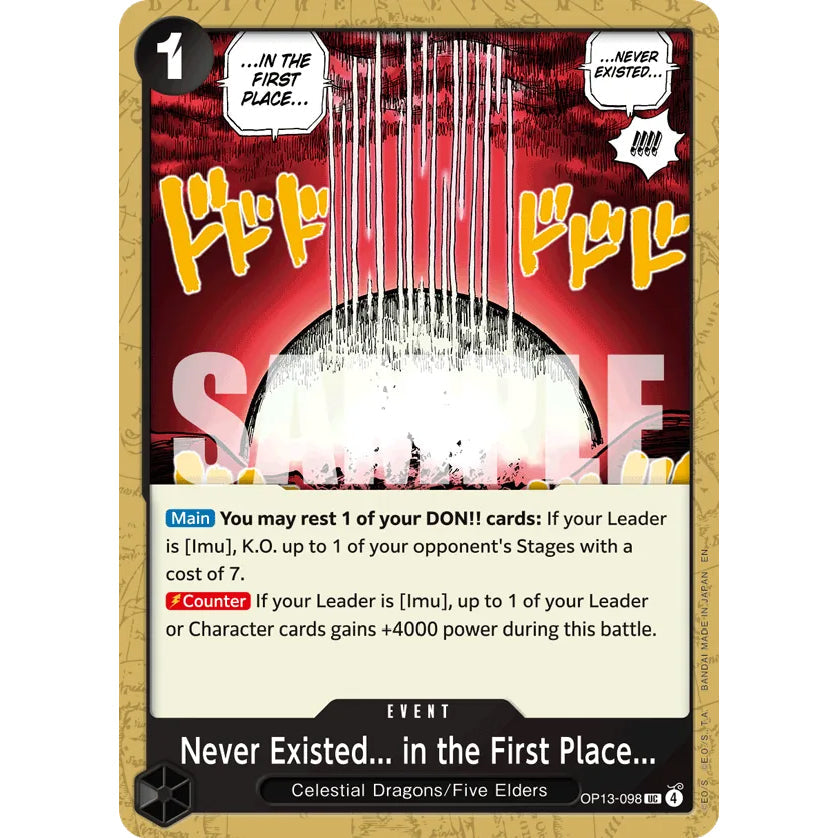 OPCG [OP13-098 UC] Never Existed... in the First Place...