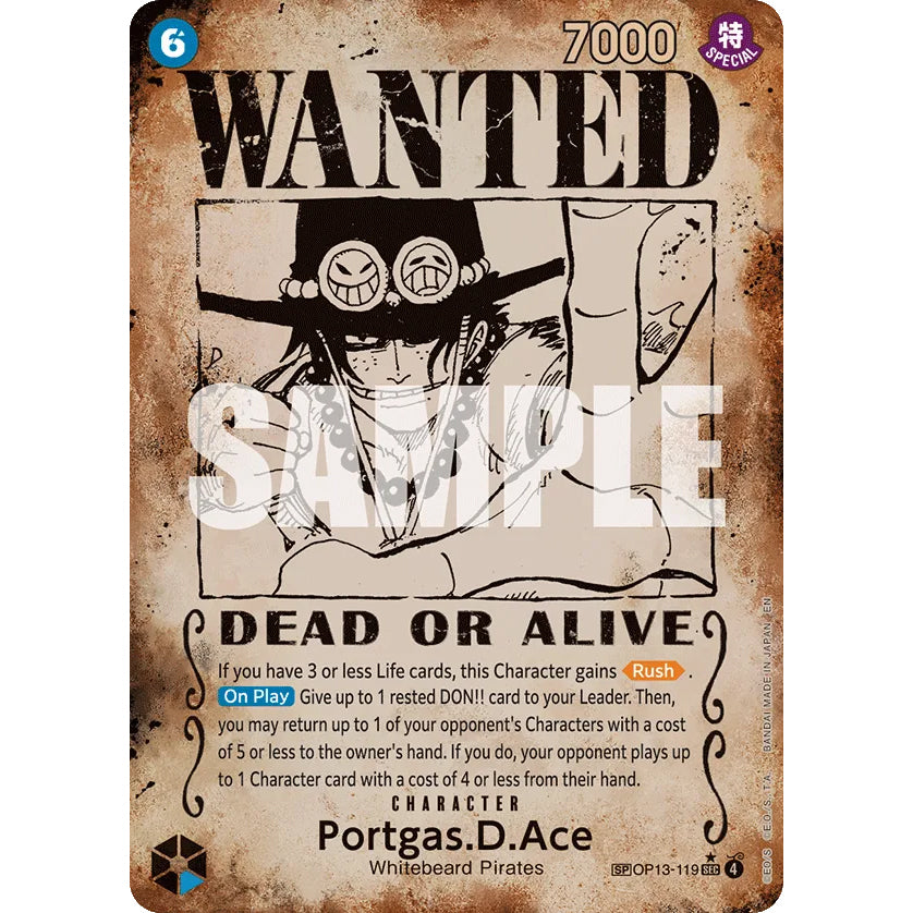 OPCG [OP13-119 SEC] Portgas.D.Ace (Wanted Poster)