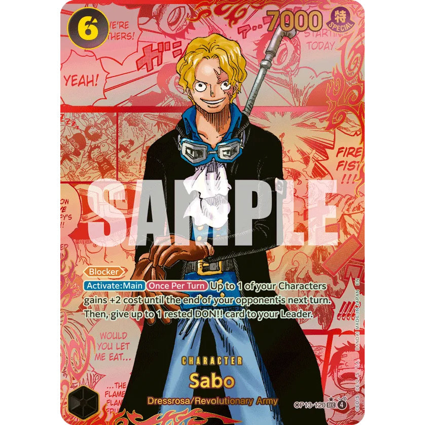 OPCG [OP13-120 SEC] Sabo (Red Manga)