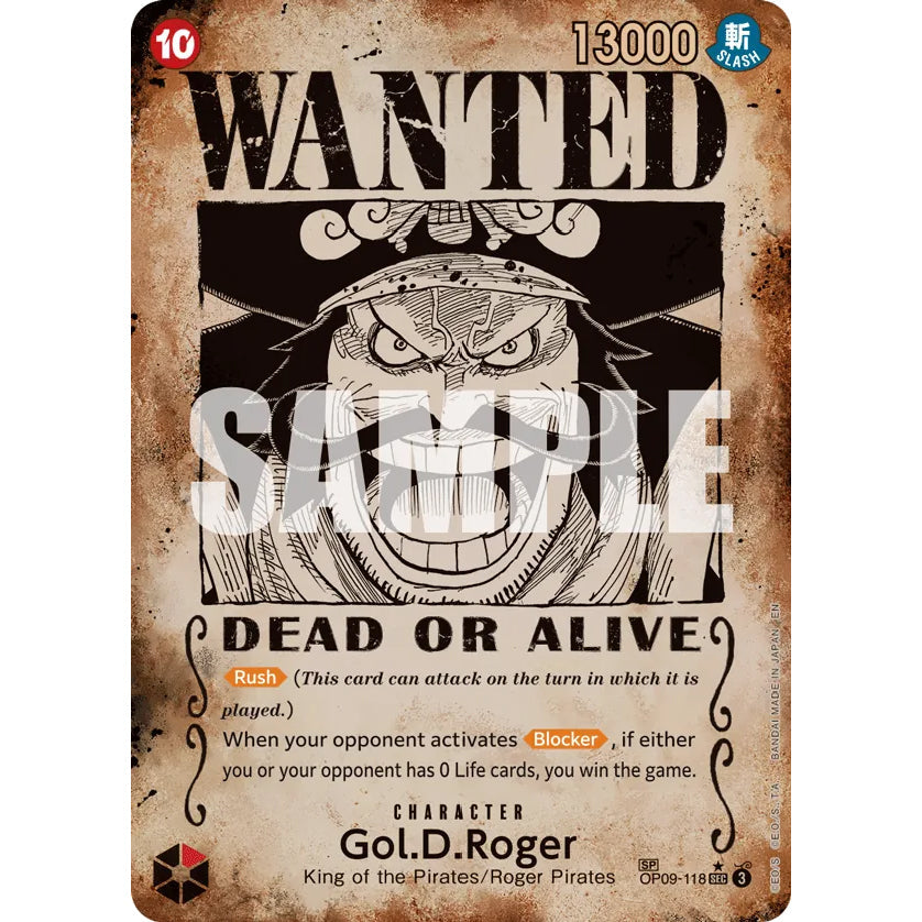 OPCG [OP13-OP09-118 SEC] Gol.D.Roger (SP) (Wanted Poster)