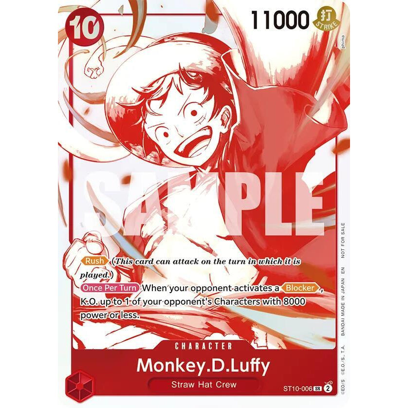 OPCG [OP13-ST10-006 SR] Monkey.D.Luffy (3rd Anniversary Treasure Campaign Pack)