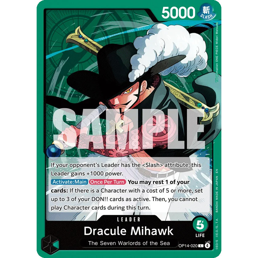 OPCG [OP14-020 L] Dracule Mihawk