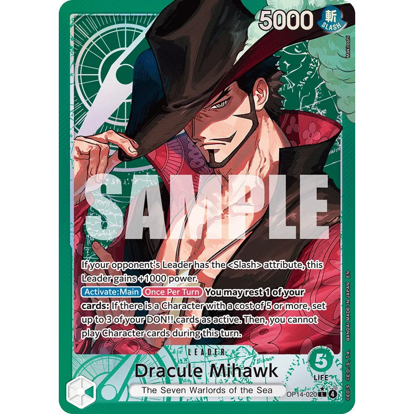 OPCG [OP14-020 L] Dracule Mihawk (Alternate Art)