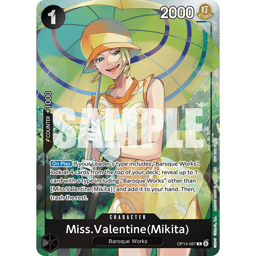 OPCG [OP14-087 R] Miss.Valentine(Mikita) (OP14 Dash Pack)