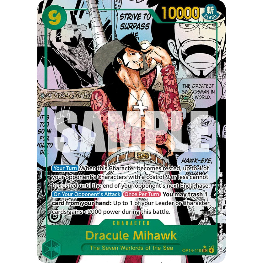 OPCG [OP14-119 SEC] Dracule Mihawk (Manga)
