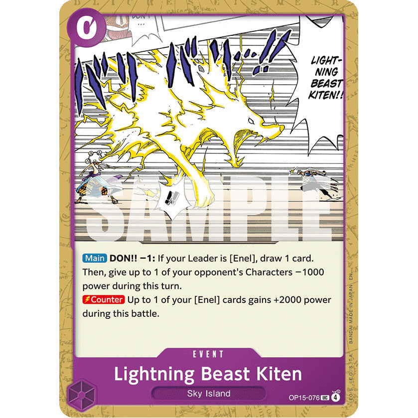 OPCG [OP15-076 UC] Lightning Beast Kitten