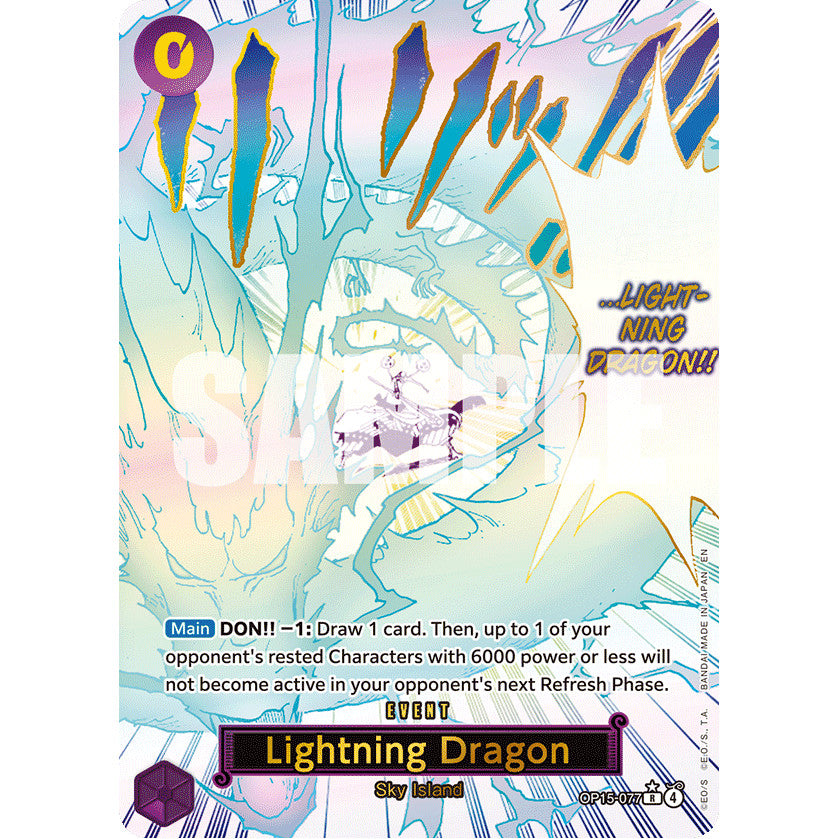 OPCG [OP15-077 R] Lightning Dragon (Alternate Art)