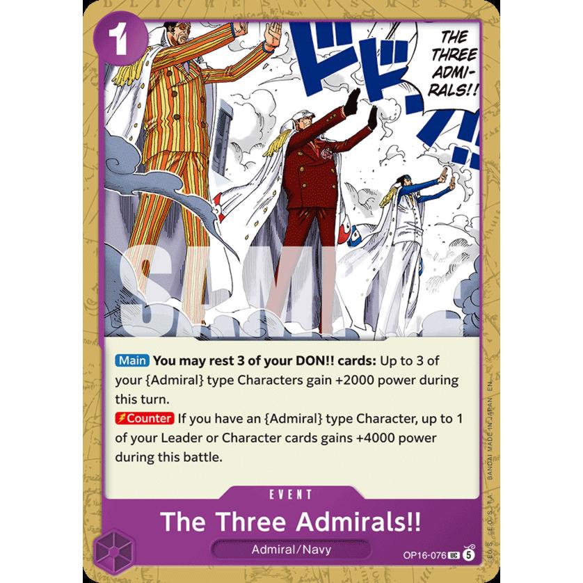 OPCG [OP16-076 UC] The Three Admirals!!