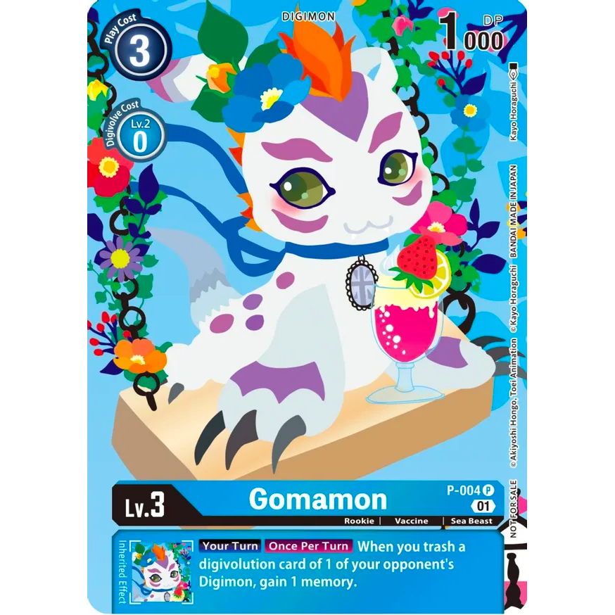 DCG [P-004 P] Gomamon (Tamers Card Set 2 Floral Fun)