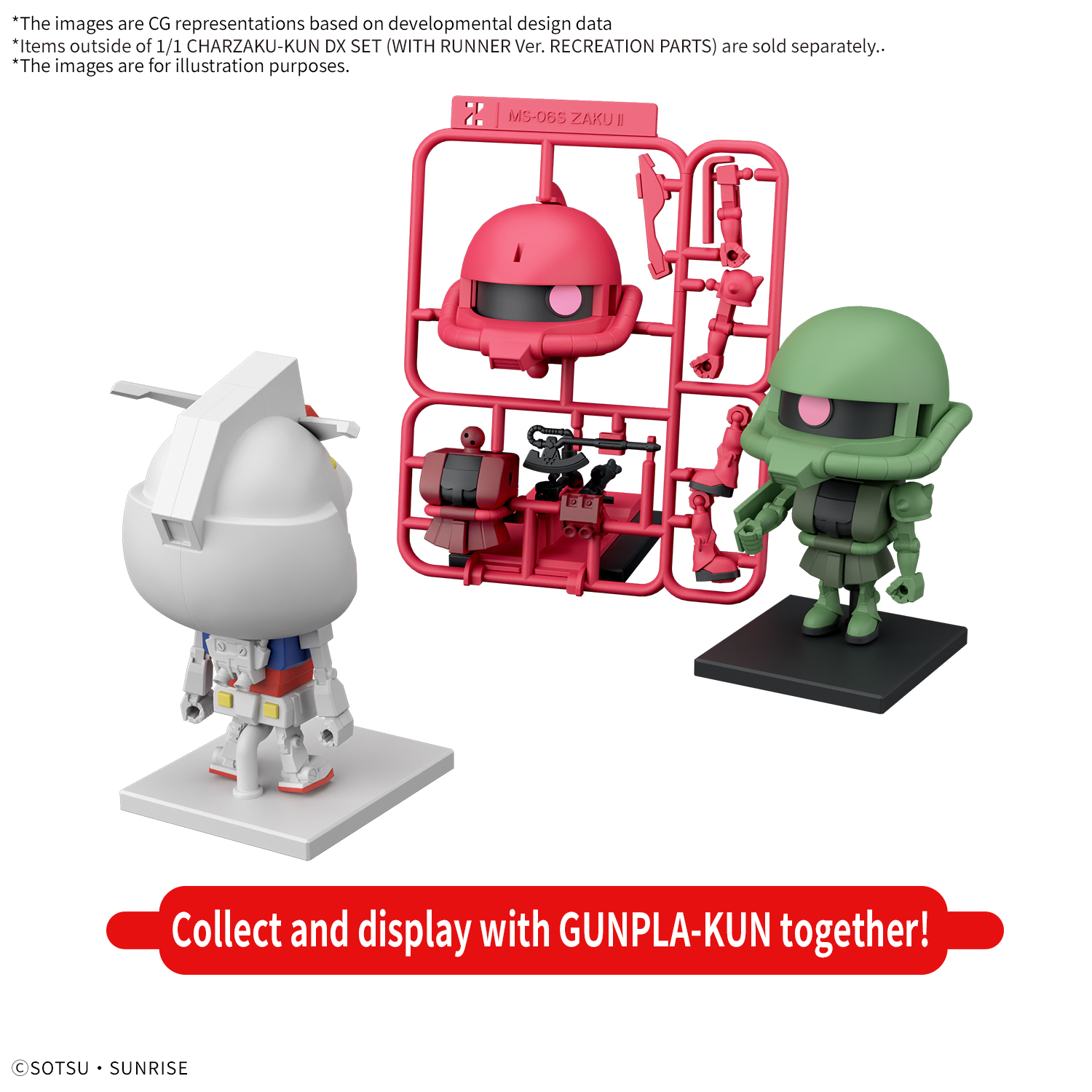 CharZaku-Kun DX Set (With Runner Ver. Recreation Parts)