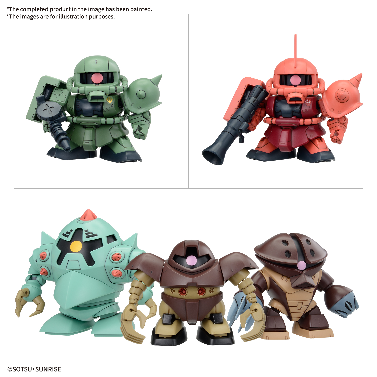 BB Senshi Mobile Suit Gundam Zeon Army MS Set