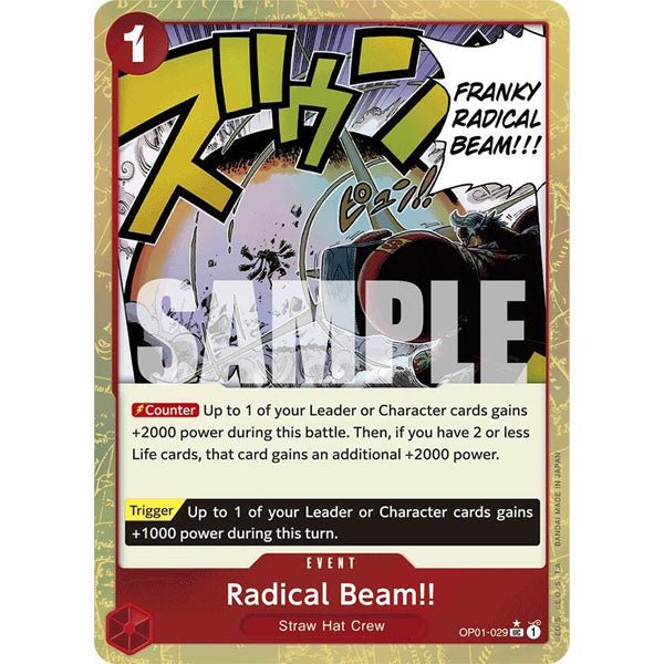OPCG [PRB01-OP01-029 UC] Radical Beam!! (Textured Foil)
