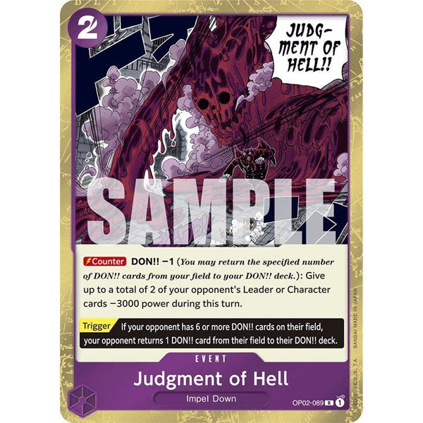 OPCG [PRB01-OP02-089 R] Judgment of Hell (Textured Foil)