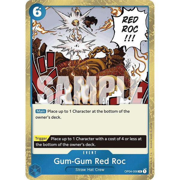 OPCG [PRB01-OP04-056 R] Gum-Gum Red Roc (Textured Foil)
