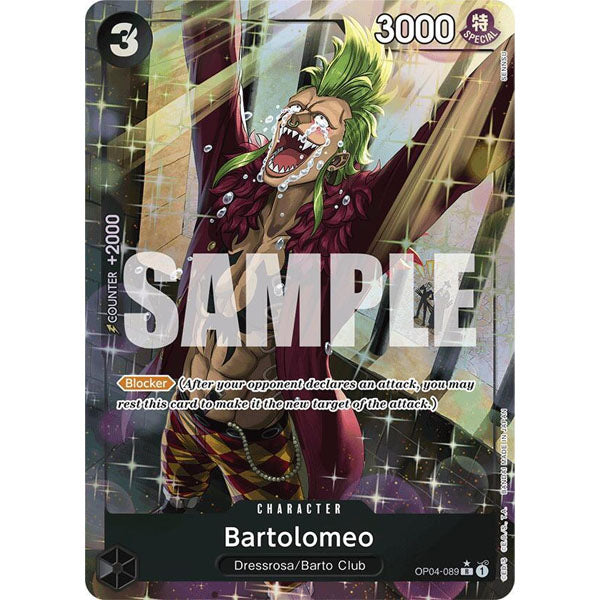 OPCG [PRB01-OP04-089 R] Bartolomeo (Alternate Art)