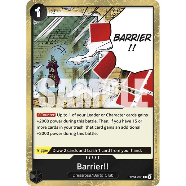 OPCG [PRB01-OP04-095 C] Barrier!! (Textured Foil)