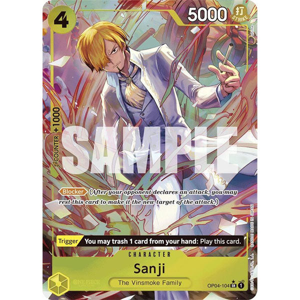 OPCG [PRB01-OP04-104 SR] Sanji (Alternate Art)
