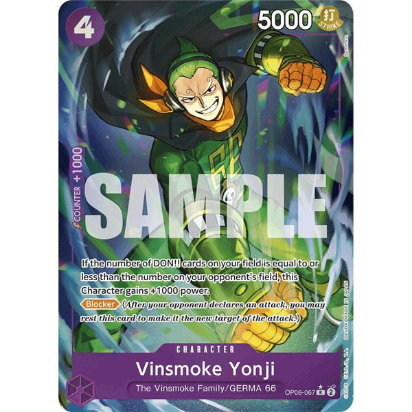OPCG [PRB01-OP06-067 R] Vinsmoke Yonji (Full Art)