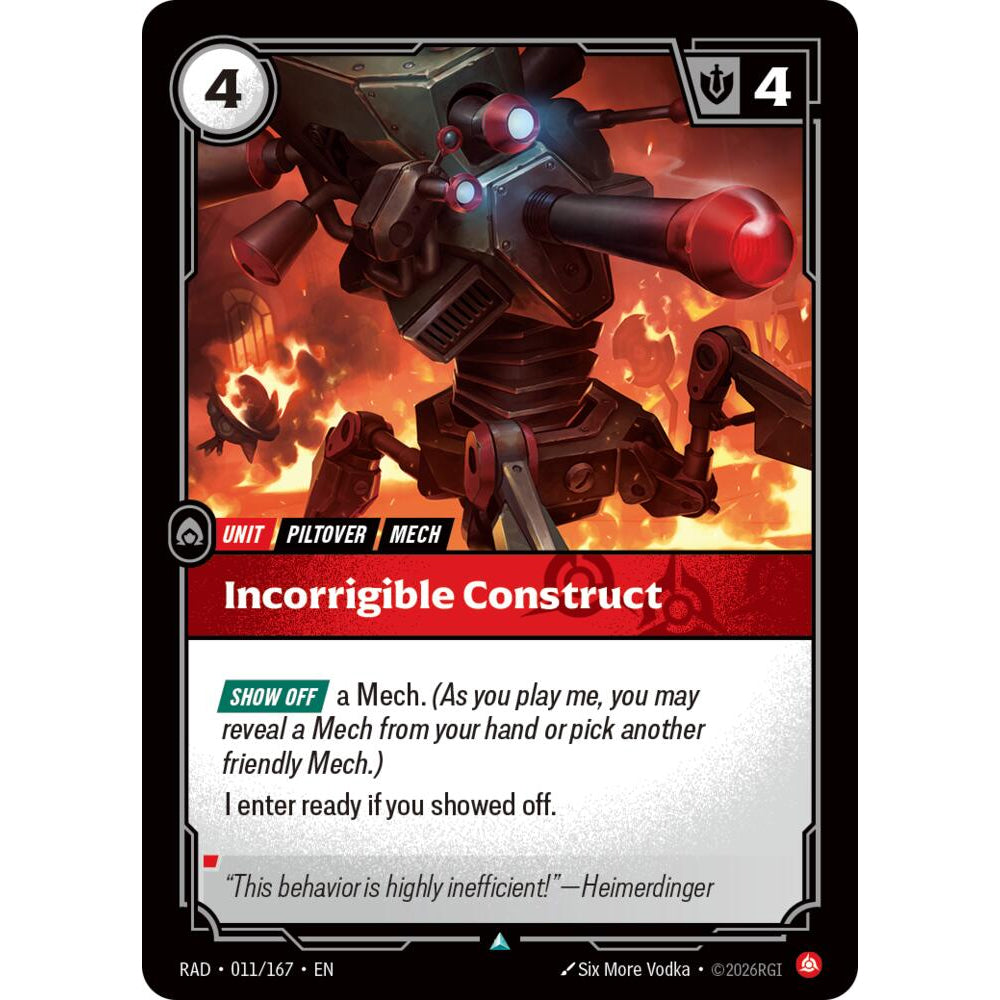 RFB [RFB05-RAD-011 U] Incorrigible Construct