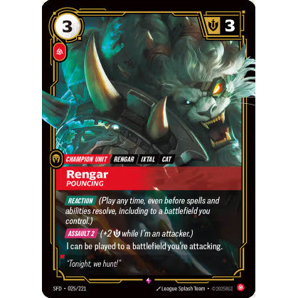RFB [RFB02-SFD-025 R] Rengar - Pouncing