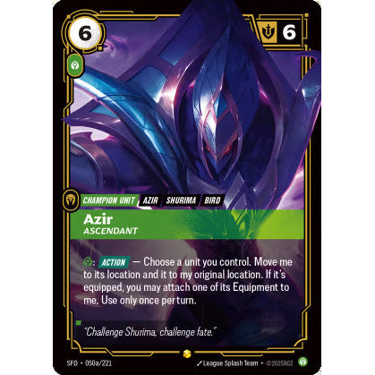 RFB [RFB02-SFD-050a SC] Azir - Ascendant (Alternate Art)