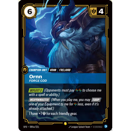RFB [RFB02-SFD-085a SC] Ornn - Forge God (Alternate Art)
