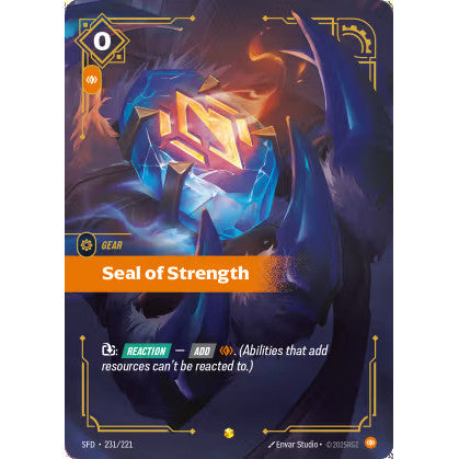 RFB [RFB02-SFD-231 SC] Seal of Strength (Overnumbered)